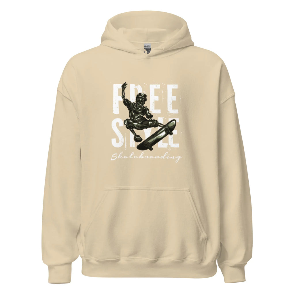 FREE STYLE SKATE VIBE men’s hoodie - Black / S - Printoo Shop - 9560204_5530