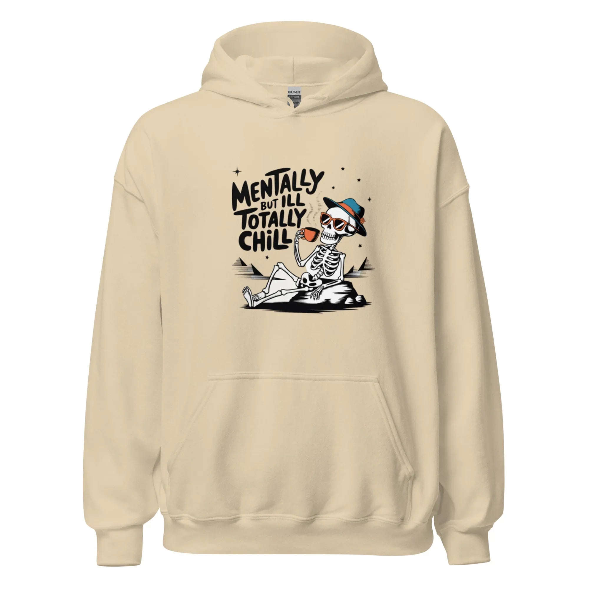 TOTALLY CHILL SKELETON women’s hoodie - Red / S - Printoo Shop - 2796799_5538