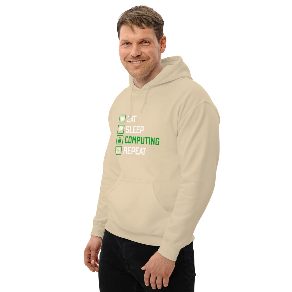 COMPUTING men’s hoodie - Black / S - Printoo Shop - 1408949_5530