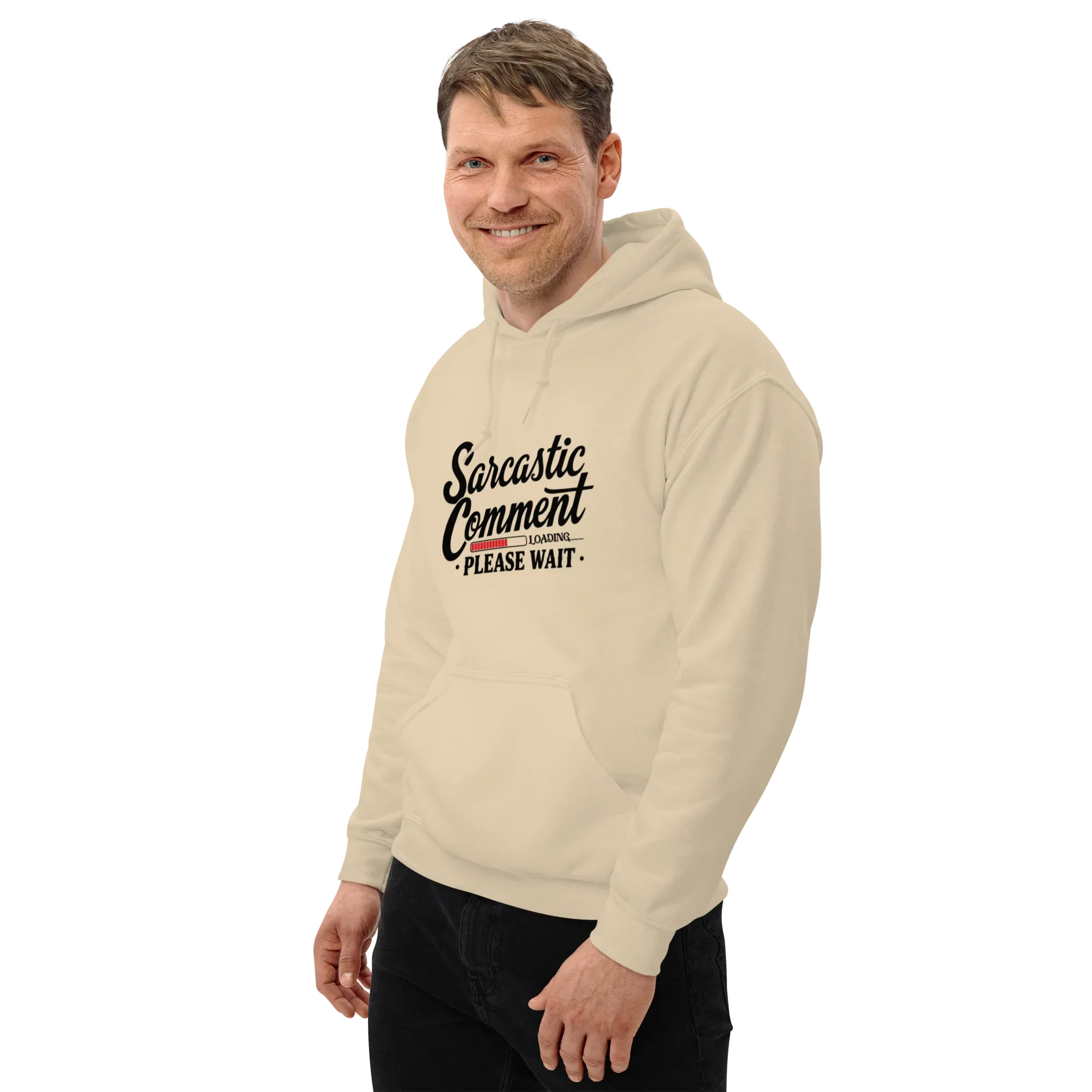 SARCASTIC COMMENT men’s hoodie - Red / S - Printoo Shop - 1238960_5538