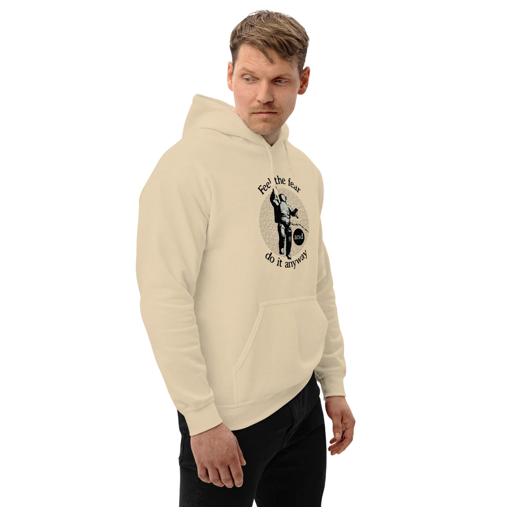 FEEL THE FEAR men’s hoodie - Red / S - Printoo Shop - 8875217_5538