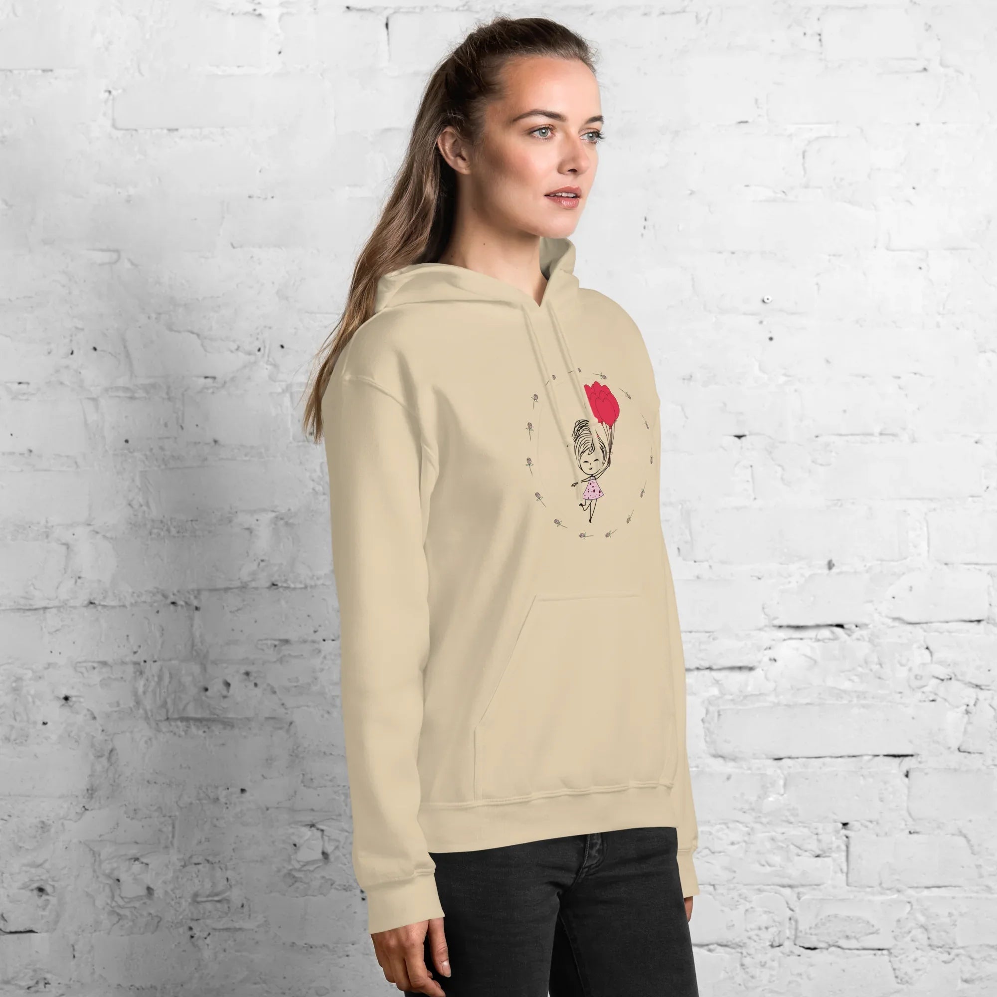 HEART BALLOONS women’s hoodie - Heliconia / S - Printoo Shop - 2197302_22257