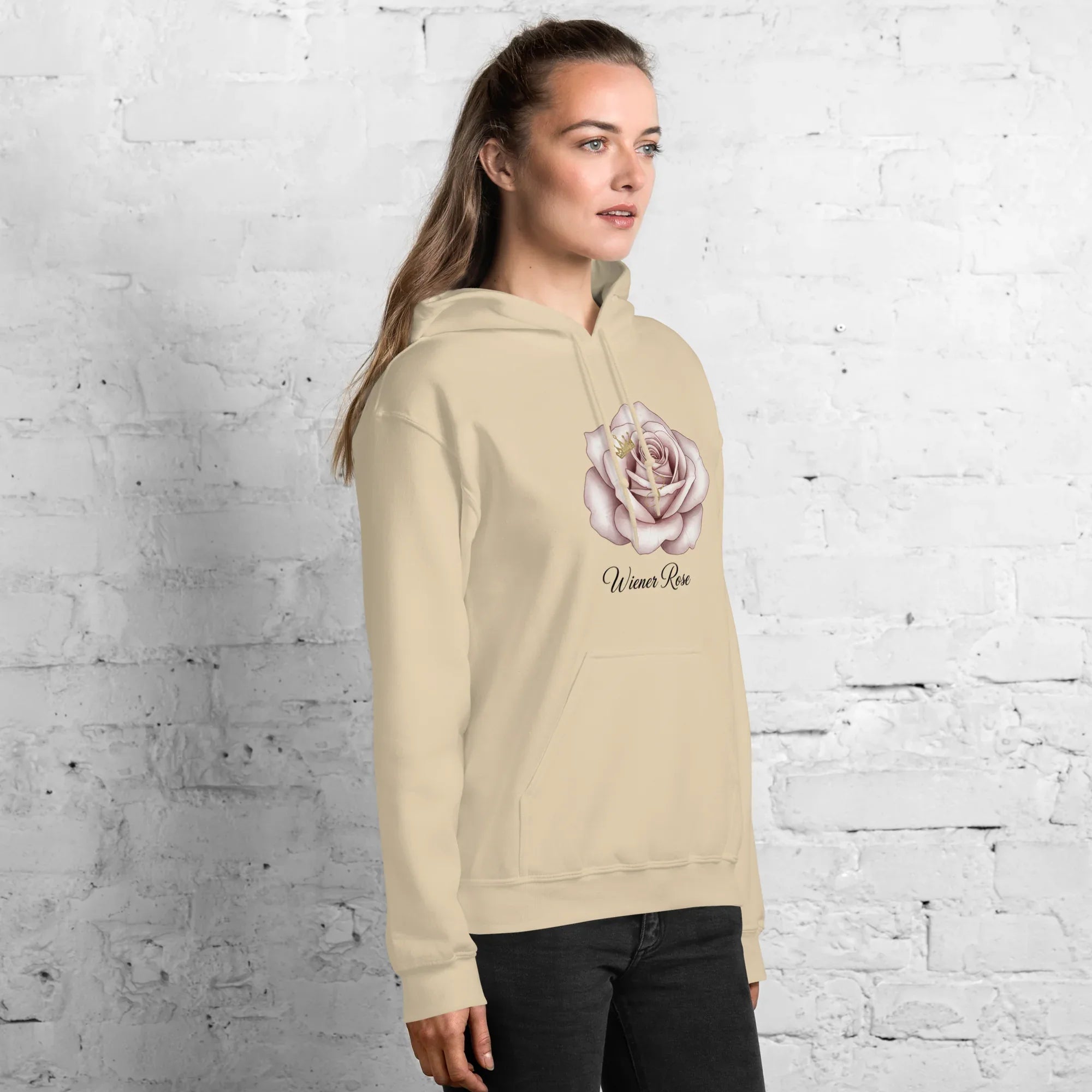 WIENER ROSE women’s hoodie - Heliconia / S - Printoo Shop - 1746802_22257