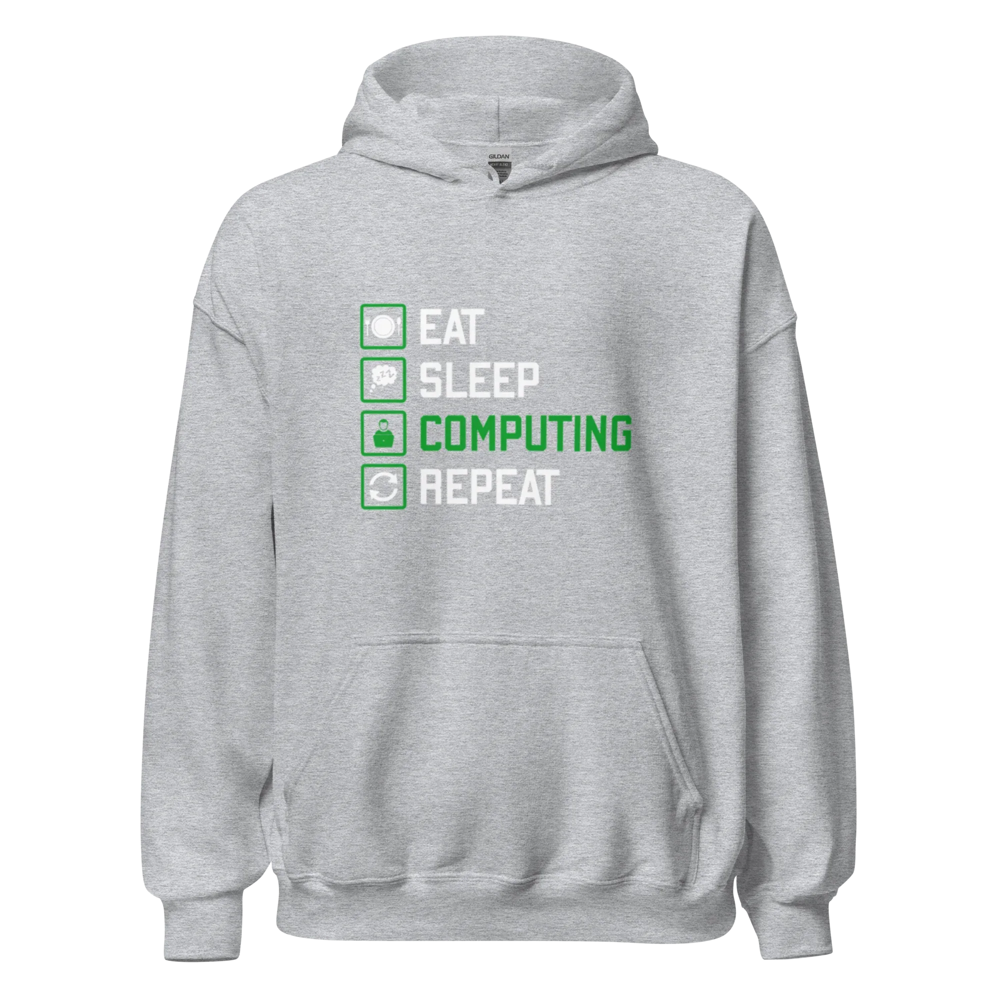 COMPUTING men’s hoodie - Black / S - Printoo Shop - 1408949_5530