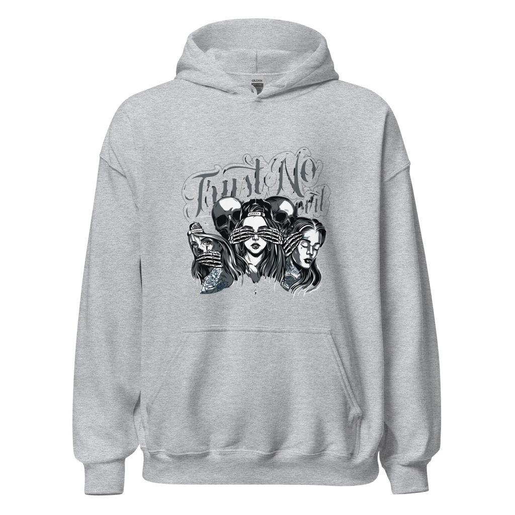 TRUST NO GIRL men’s hoodie - Black / S - Printoo Shop - 5464791_5530
