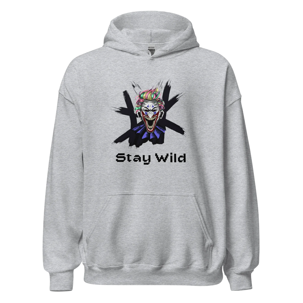 STAY WILD men’s hoodie - Red / S - Printoo Shop - 2388284_5538