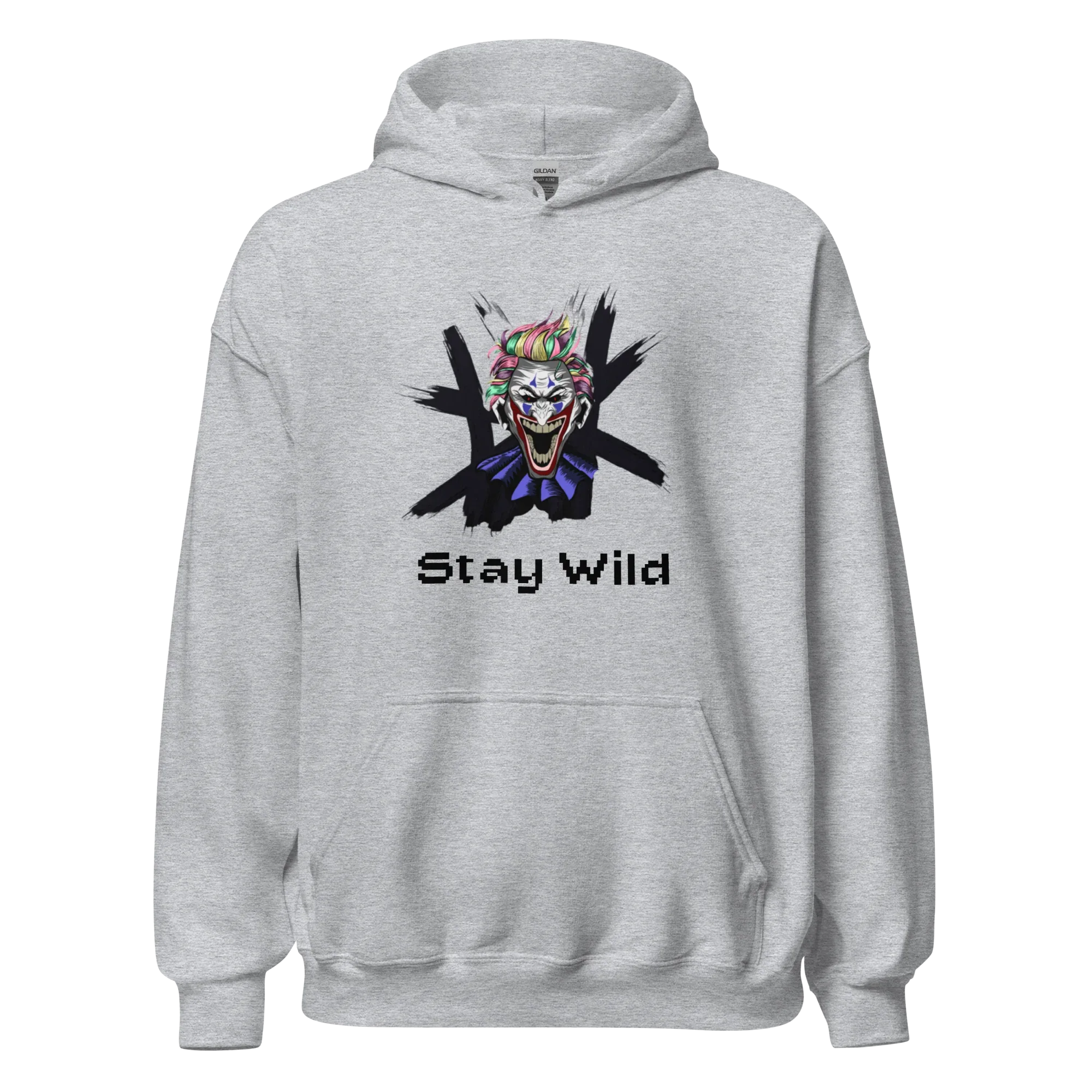 STAY WILD men’s hoodie - Red / S - Printoo Shop - 2388284_5538