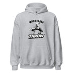 Dessuadora de màniga llarga per a home amb disseny de LLANÇAMENT DE LLUITA lliure - Vermell / Talla S - Printoo Shop - Imatge que mostra el disseny i el tall de la dessuadora.