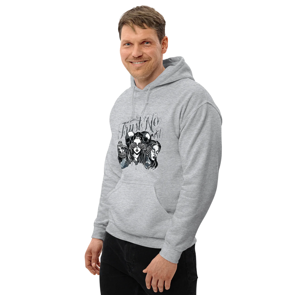 TRUST NO GIRL men’s hoodie - Black / S - Printoo Shop - 5464791_5530
