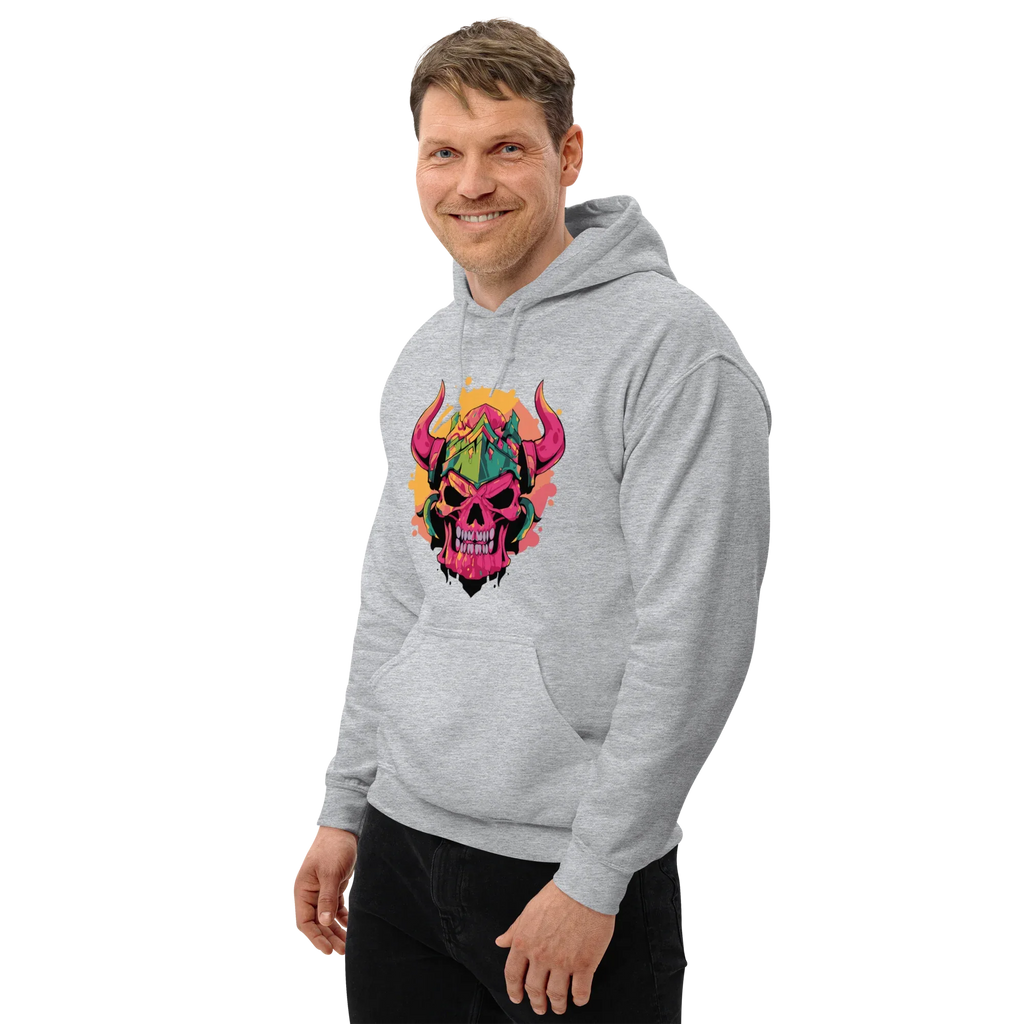 WAR SKULL HELMET men’s hoodie - Black / S - Printoo Shop - 8353013_5530