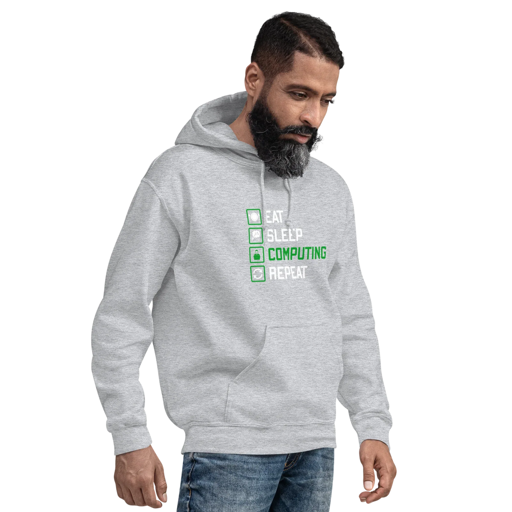 COMPUTING men’s hoodie - Black / S - Printoo Shop - 1408949_5530