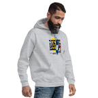 NEVER GIVE UP men’s hoodie - Indigo Blue / S - Printoo Shop - 6447029_5562