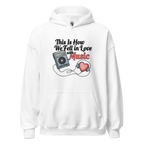 Cassette Love women’s hoodie - Heliconia / S - Printoo Shop - 5232900_22257