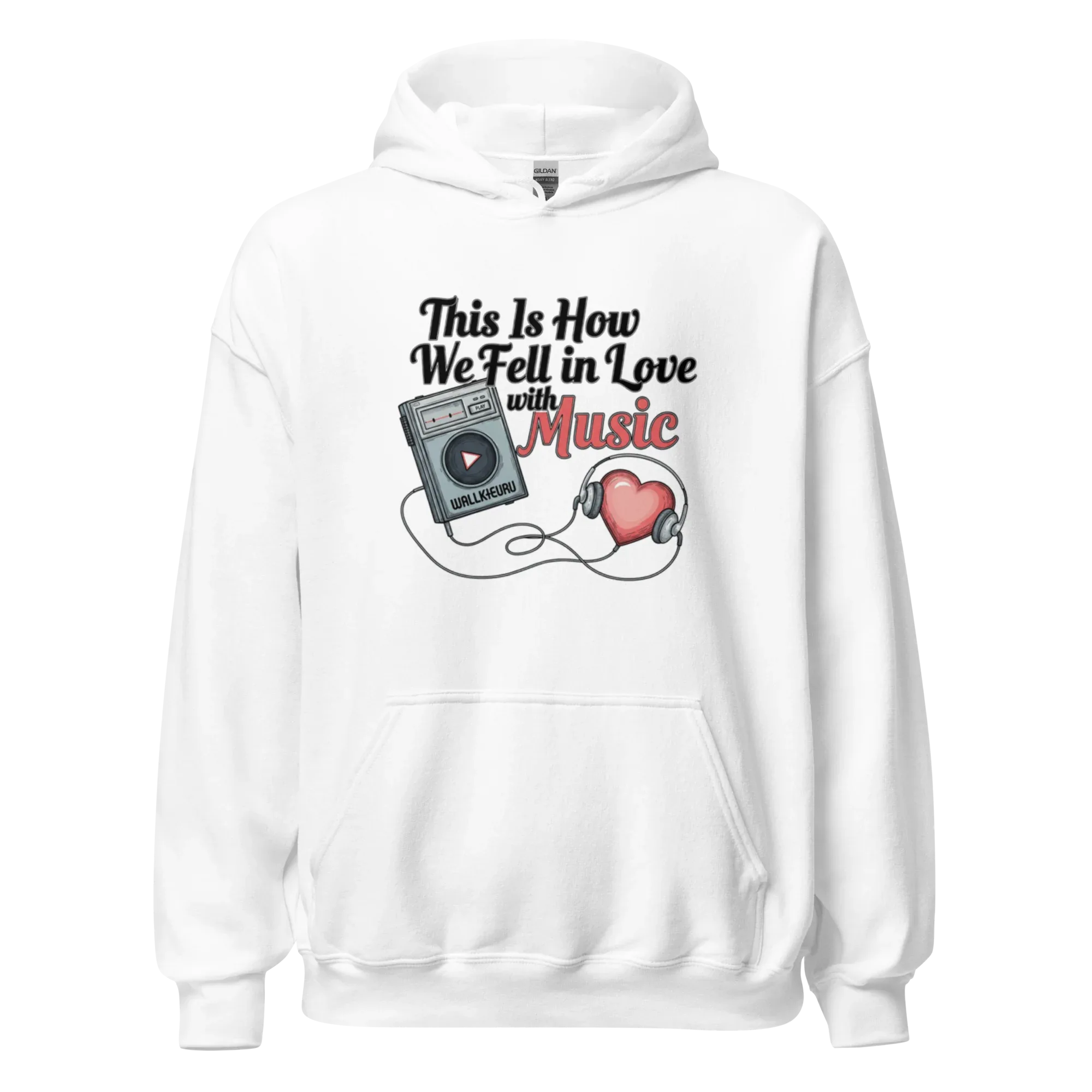 Cassette Love women’s hoodie - Heliconia / S - Printoo Shop - 5232900_22257