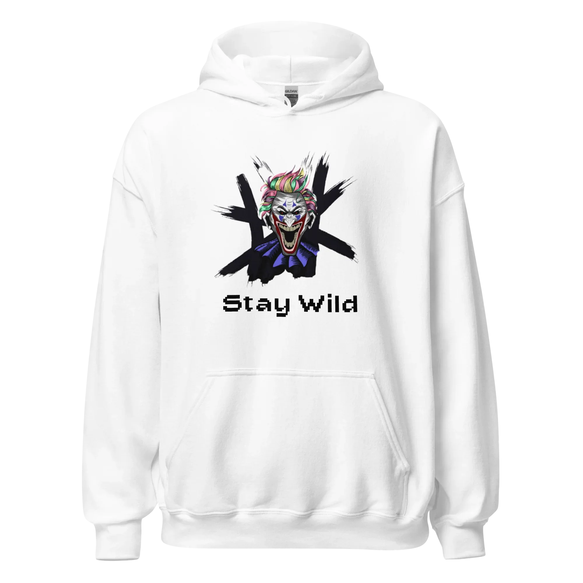 STAY WILD men’s hoodie - Red / S - Printoo Shop - 2388284_5538