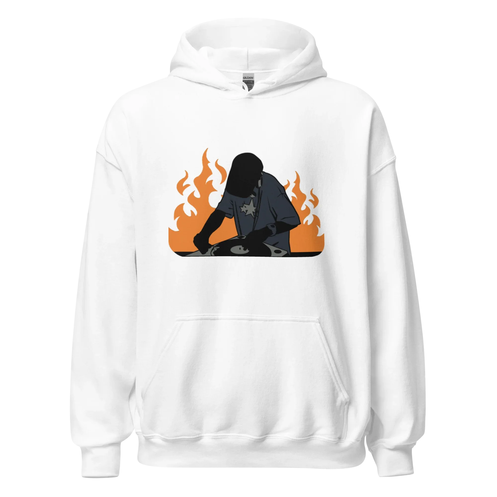 FLAME SET men’s hoodie - Black / S - Printoo Shop - 6567150_5530