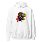 NEON REX women’s hoodie - Red / S - Printoo Shop - 3570263_5538