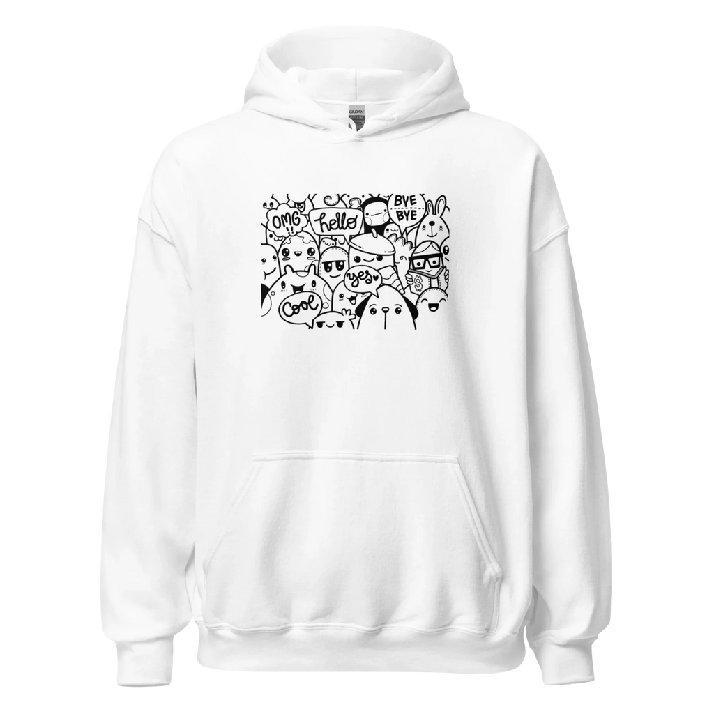 DOODLE VIBES men’s hoodie - Indigo Blue / S - Printoo Shop - 2889554_5562