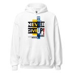 NEVER GIVE UP women’s hoodie - Heliconia / S - Printoo Shop - 2012201_22257