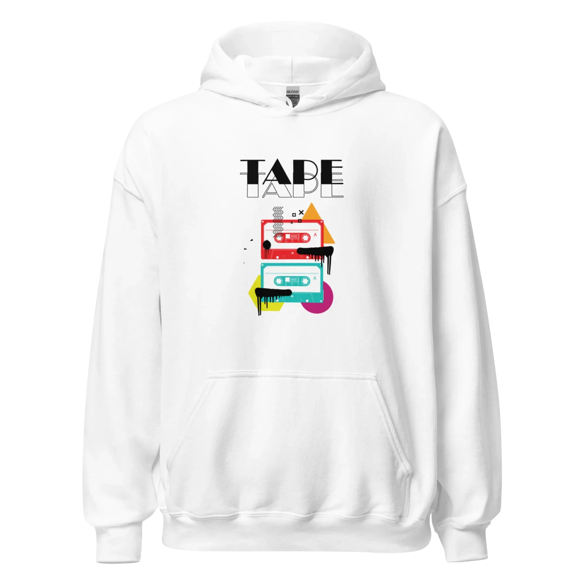 RETRO VIBE TAPE ART women’s hoodie - Red / S - Printoo Shop - 9982123_5538