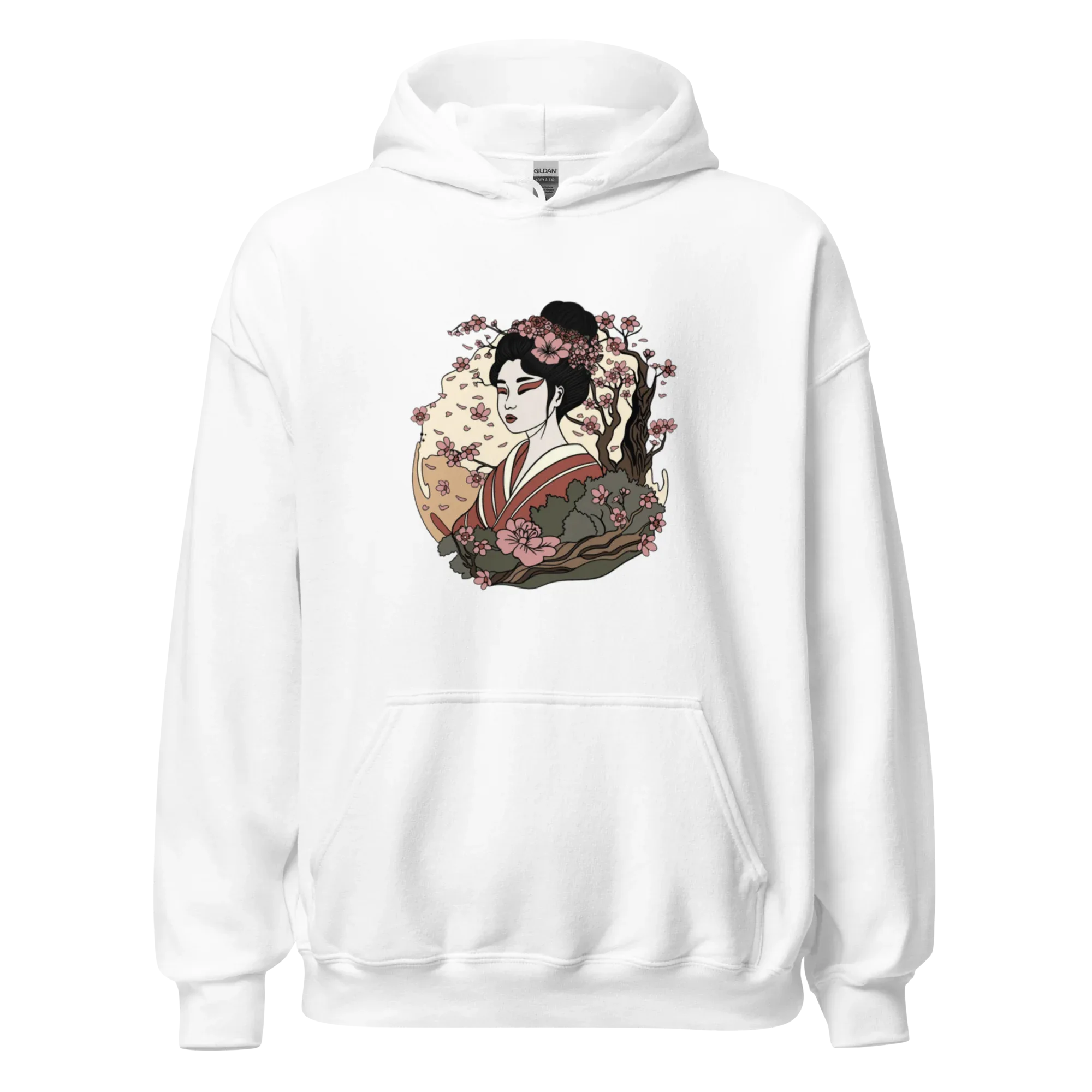 ELEGANT GEISHA ART women’s hoodie - Black / S - Printoo Shop - 4640644_5530
