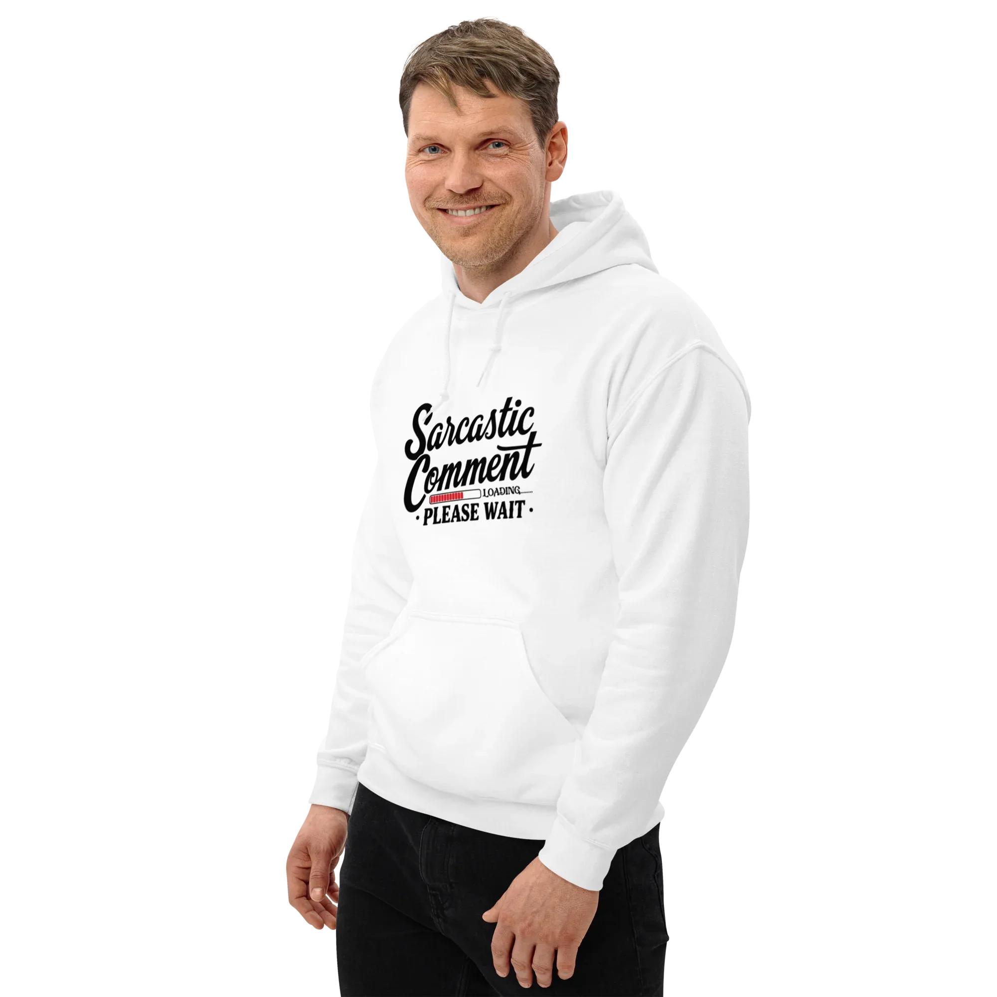 SARCASTIC COMMENT men’s hoodie - Red / S - Printoo Shop - 1238960_5538