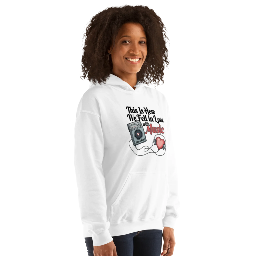 Cassette Love women’s hoodie - Heliconia / S - Printoo Shop - 5232900_22257