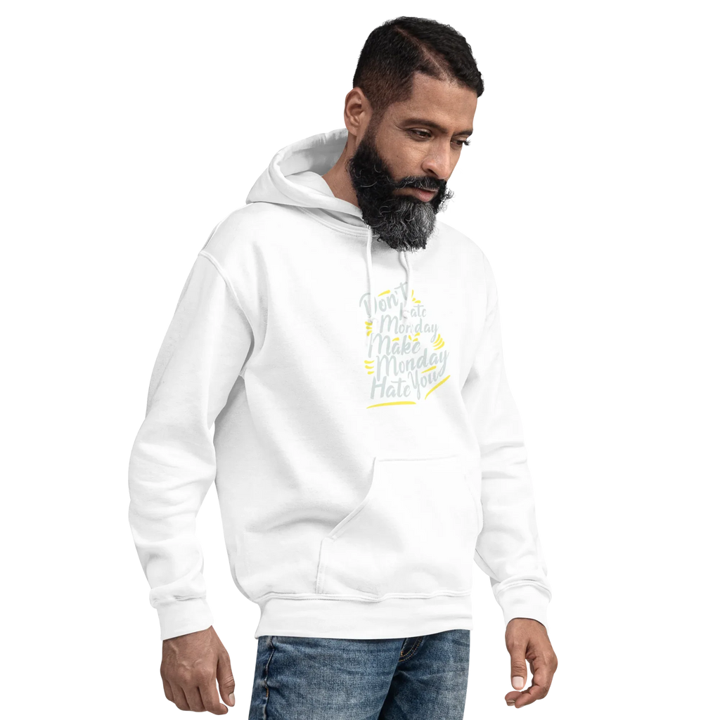 MONDAY WARRIOR men’s hoodie - Black / S - Printoo Shop - 9952326_5530