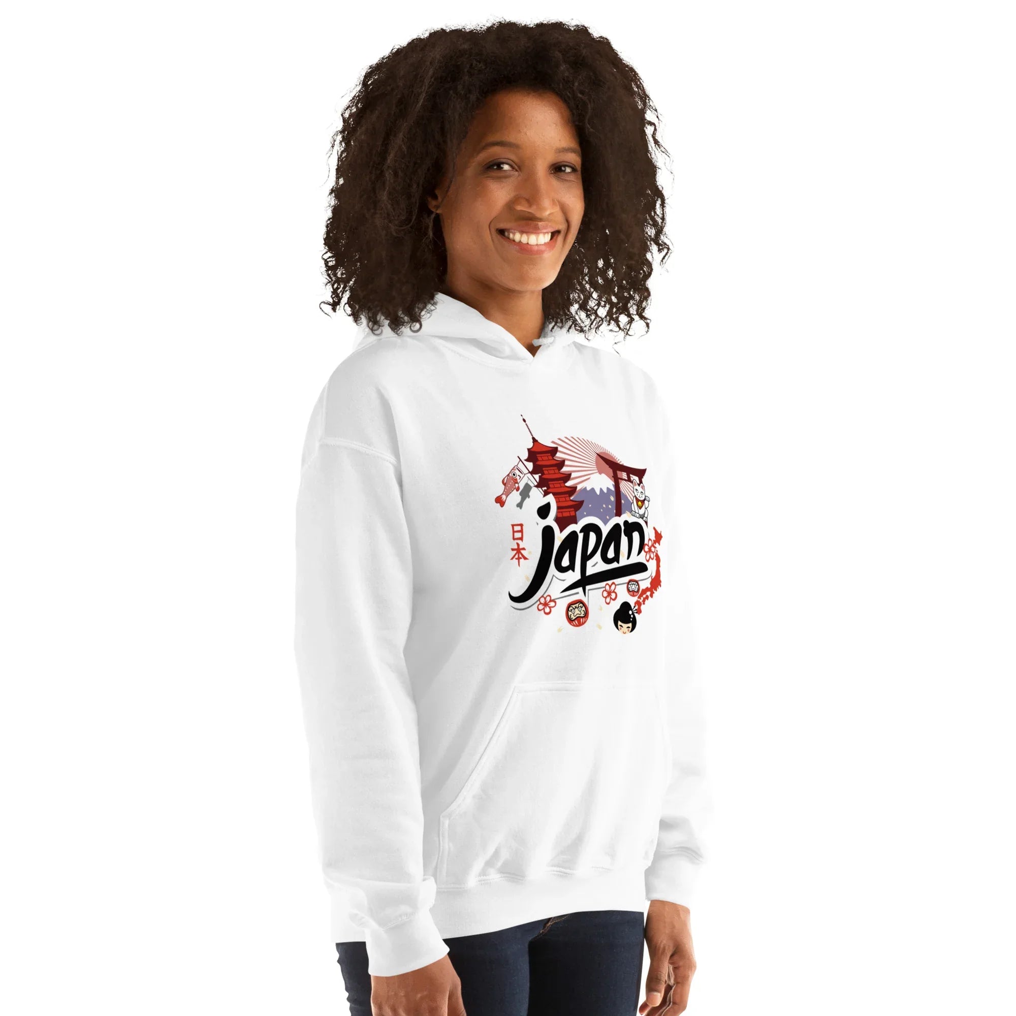 JAPAN HERITAGE ART women’s hoodie - Red / S - Printoo Shop - 1492359_5538