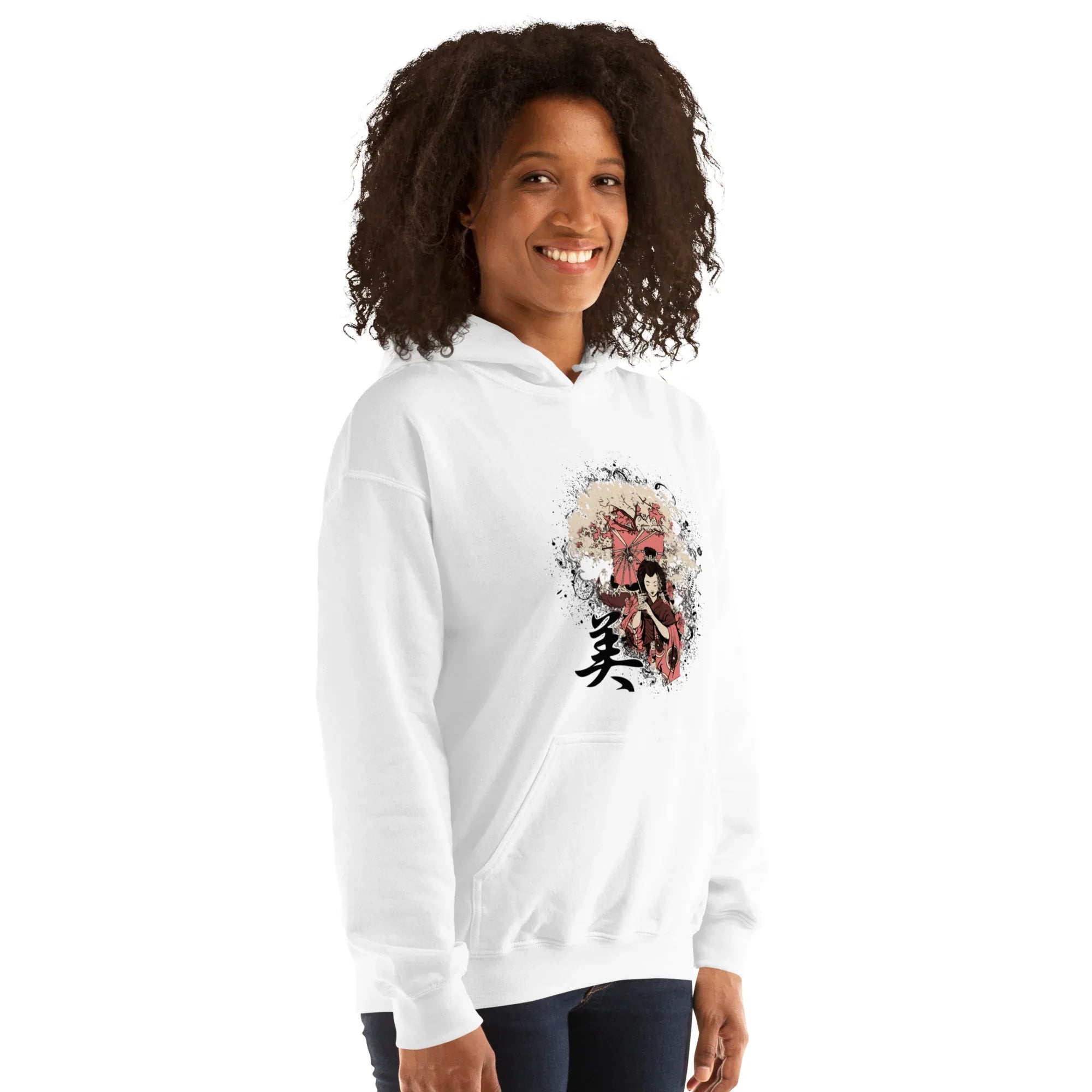 JAPANESE BEAUTY women’s hoodie - Black / S - Printoo Shop - 3790718_5530