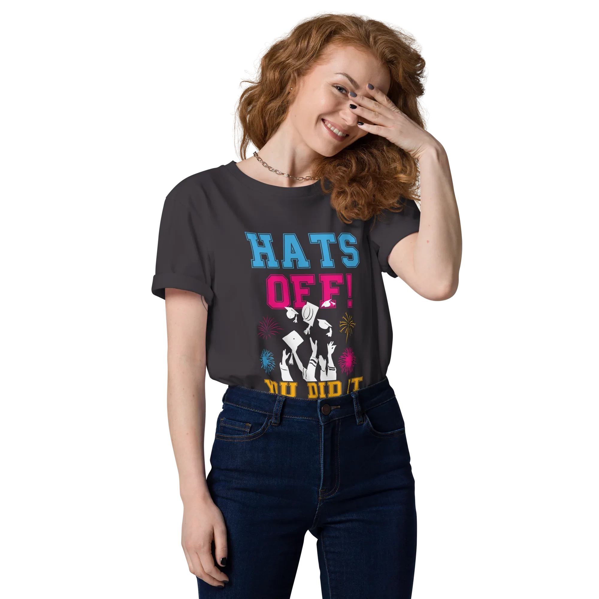 HATS OFF! unisex t-shirt - - Graduation shirts - Printoo Shop