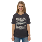 AMERICA'S HIGHWAY unisex t-shirt - Printoo Shop - - cars, t-shirt, unisex, Unisex Organic Cotton T-Shirt | Stanley/Stella STTU169