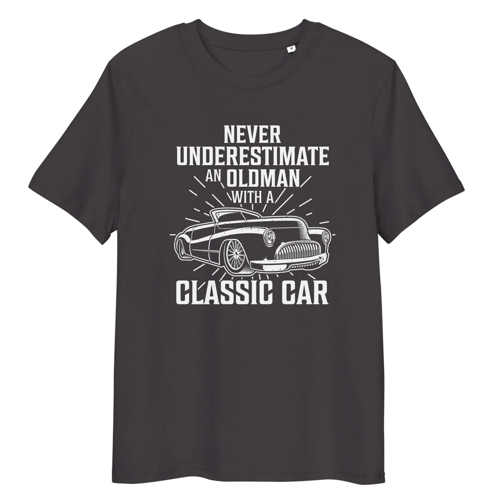 OLDMAN WITH A CLASSIC CAR unisex t-shirt - - - Printoo Shop