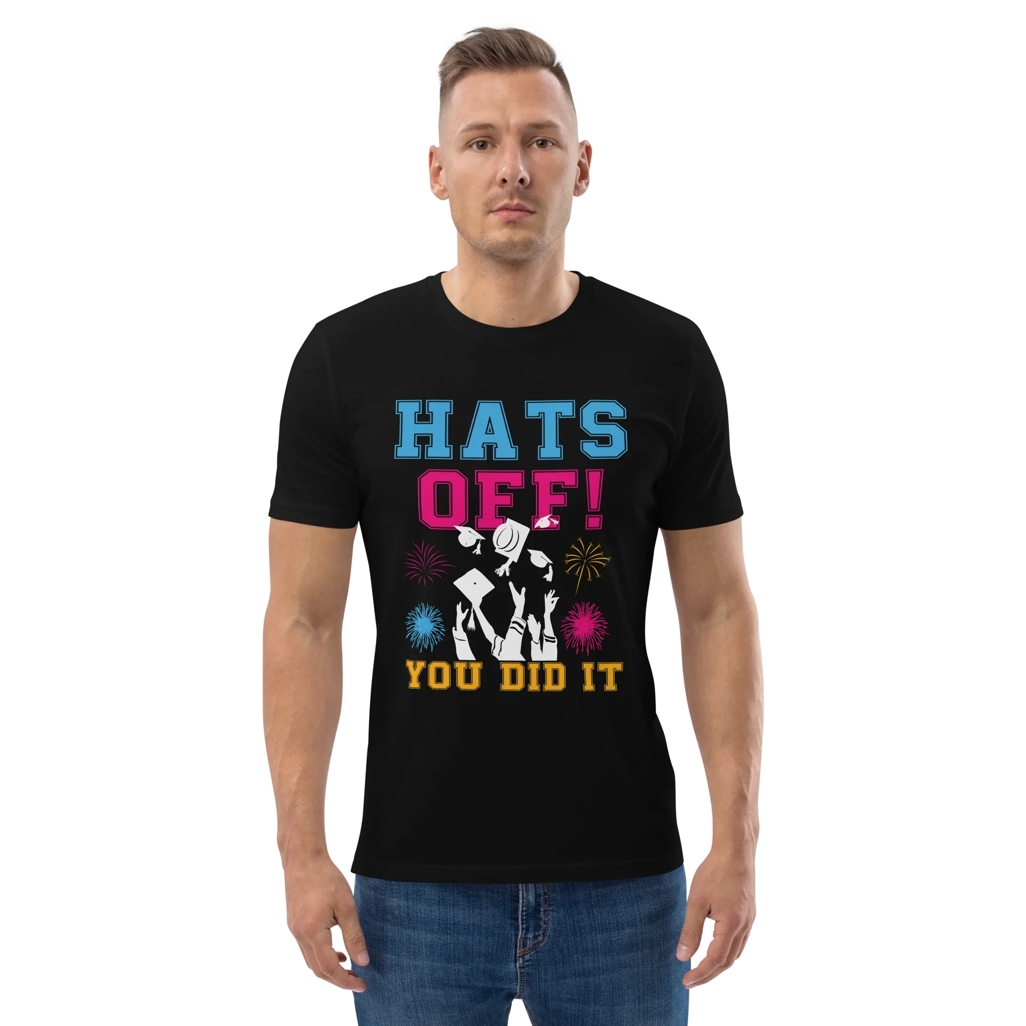 HATS OFF! unisex t-shirt - - Graduation shirts - Printoo Shop