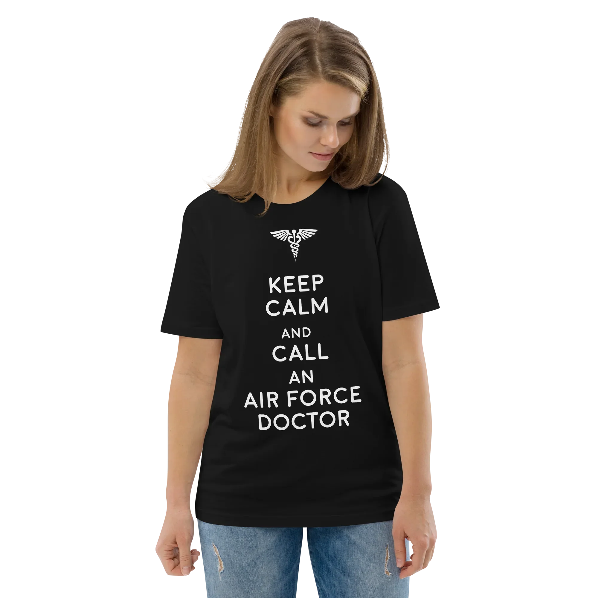 AIR FORCE DOCTOR unisex t-shirt - Printoo Shop - - Doctor, t-shirt, unisex, Unisex Organic Cotton T-Shirt | Stanley/Stella STTU169