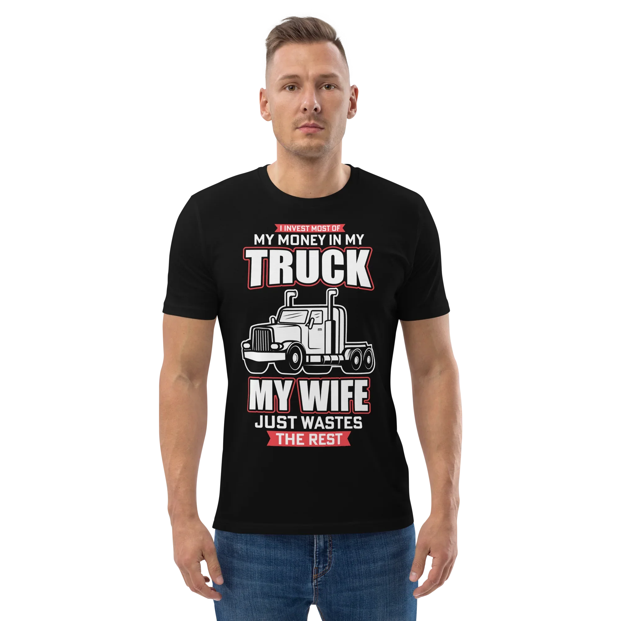 MY TRUCK & MY WIFE unisex t-shirt - - Cars & Trucks t-shirts - Printoo Shop