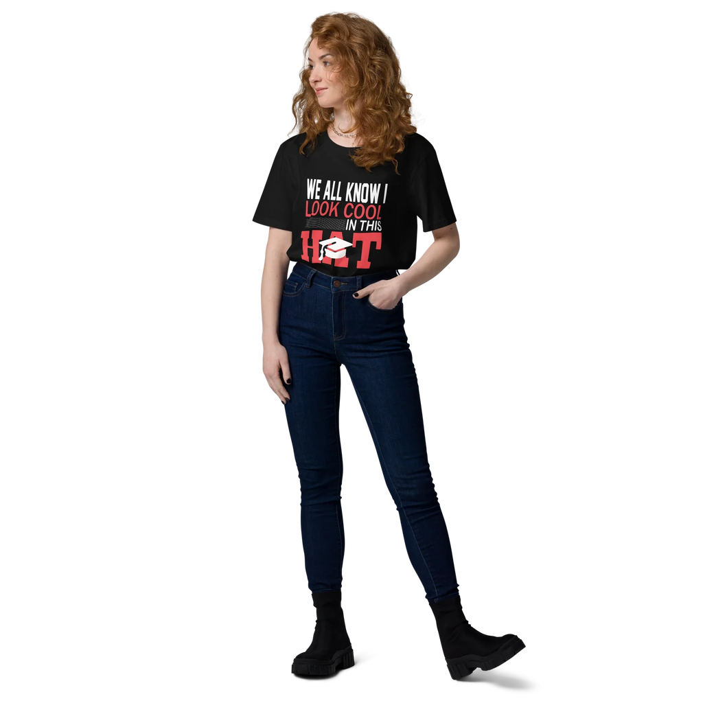 FUNNY COOL HAT unisex t-shirt - - Graduation shirts - Printoo Shop