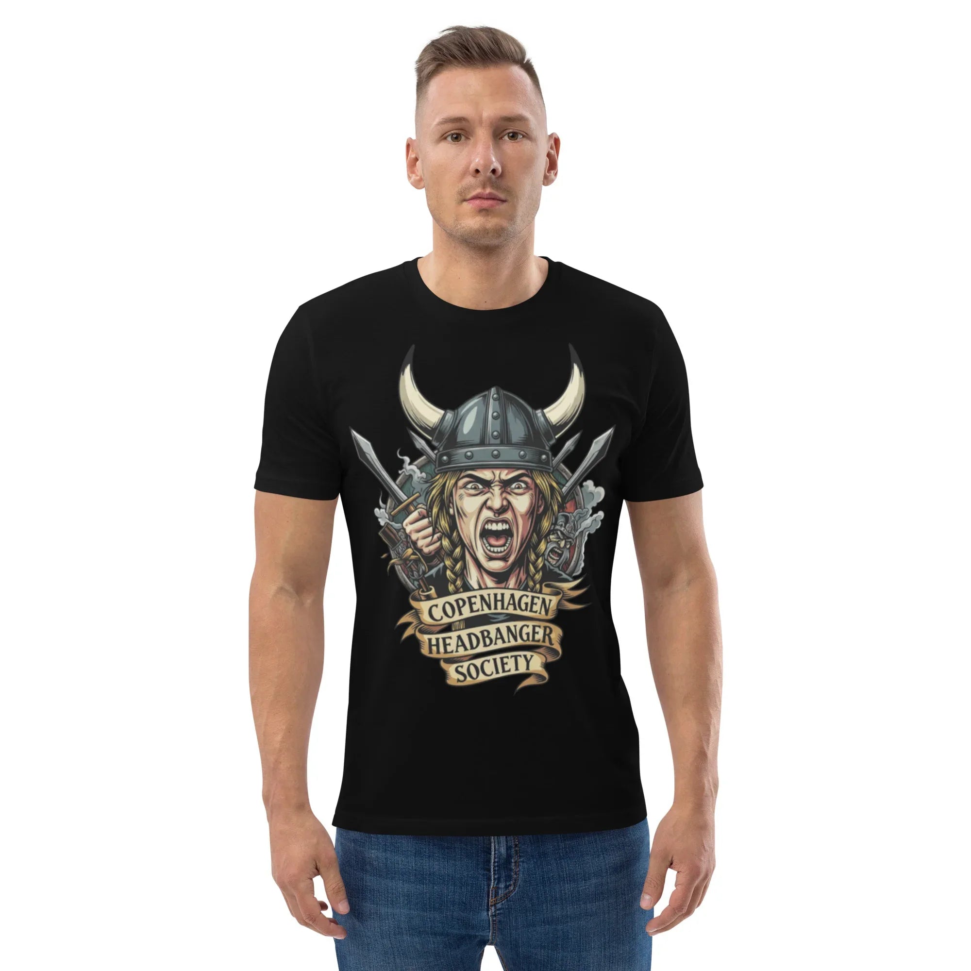 COPENHAGEN HEADBANGER SOCIETY unisex t-shirt - Printoo Shop - - metalmusic, Music t-shirt, t-shirt, unisex, Unisex Organic Cotton T-Shirt | Stanley/Stella STTU169