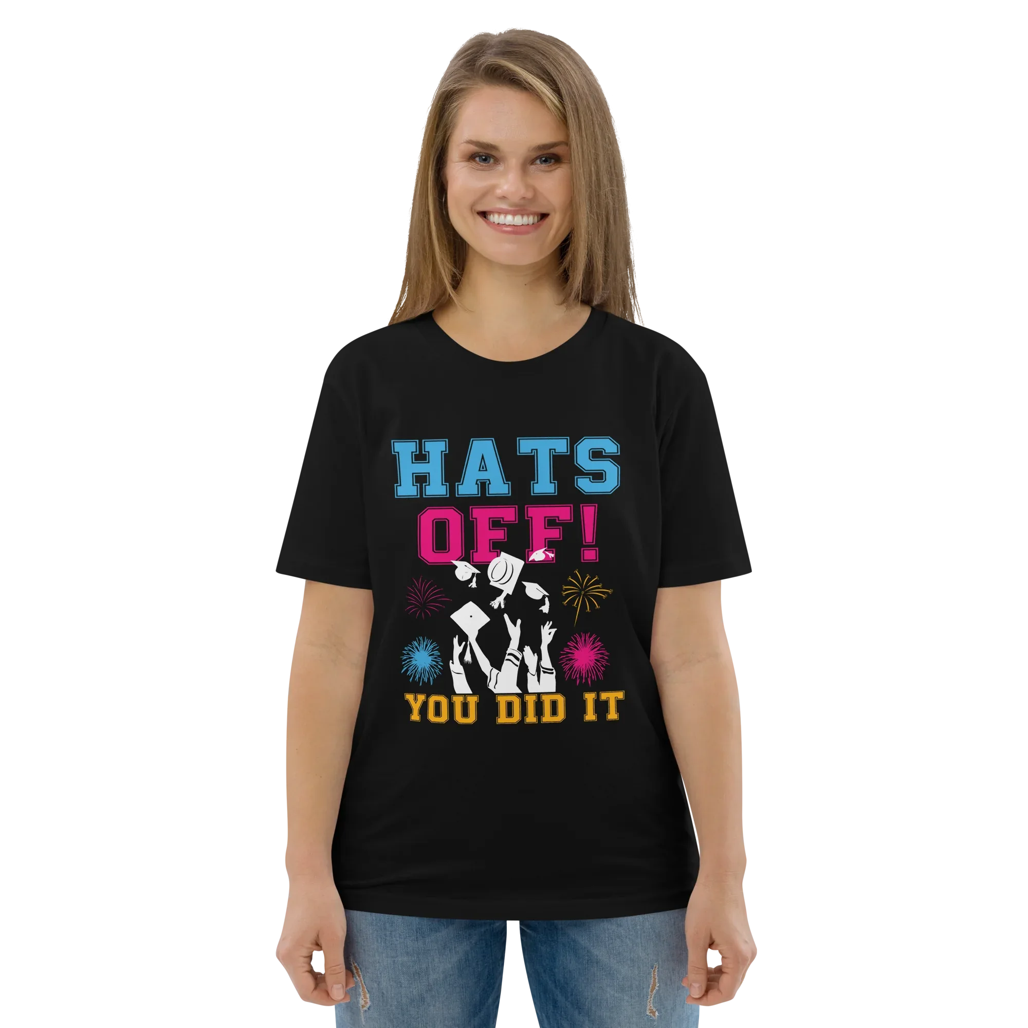 HATS OFF! unisex t-shirt - - Graduation shirts - Printoo Shop