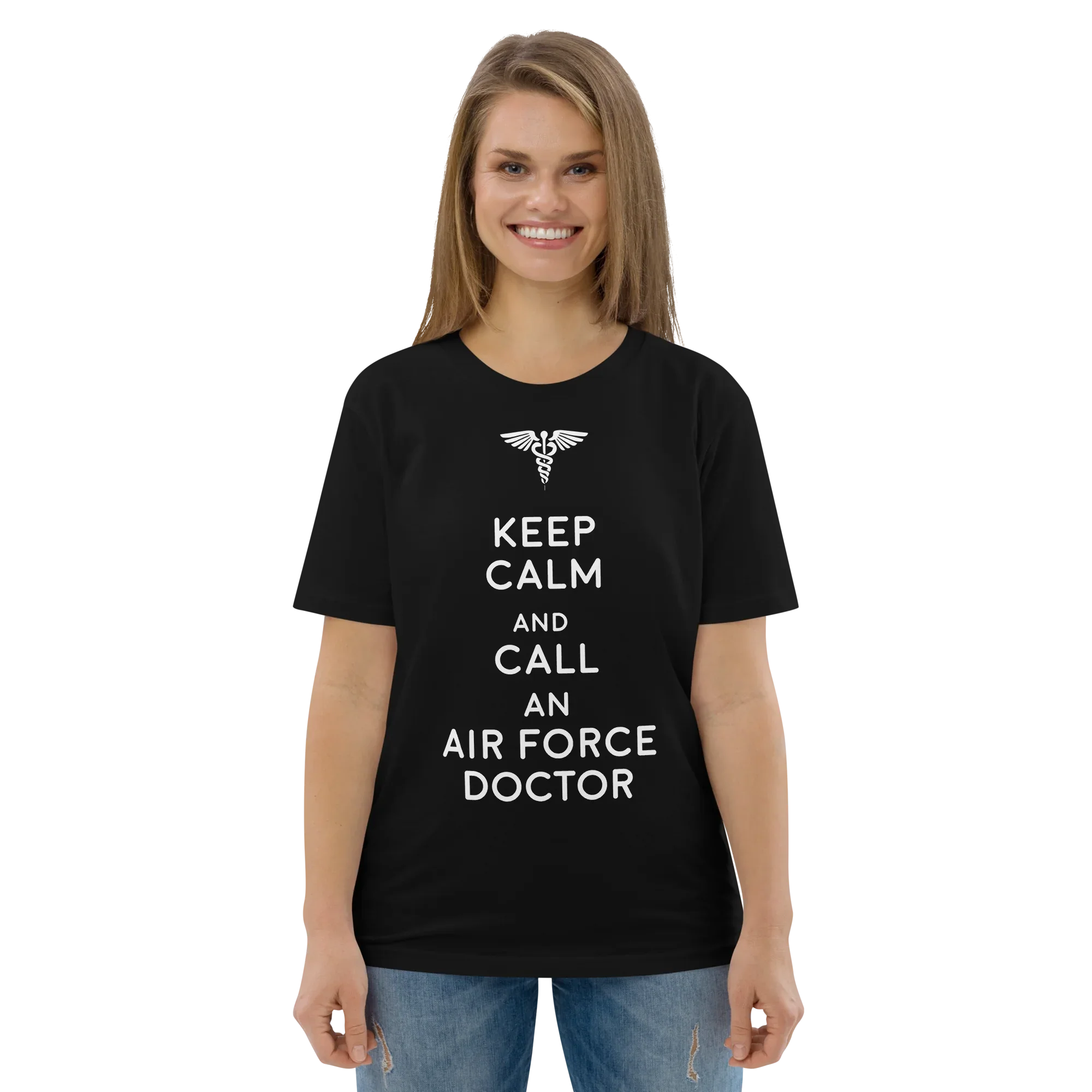 AIR FORCE DOCTOR unisex t-shirt - Printoo Shop - - Doctor, t-shirt, unisex, Unisex Organic Cotton T-Shirt | Stanley/Stella STTU169