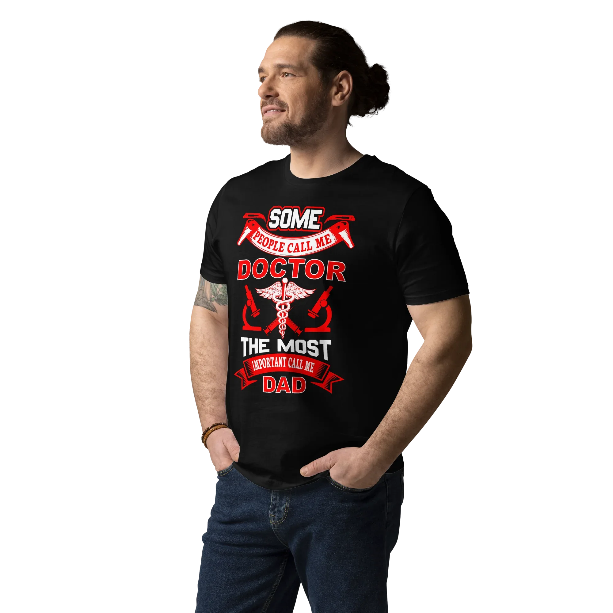 DOCTOR & DAD unisex t-shirt - Printoo Shop - - Doctor, t-shirt, unisex, Unisex Organic Cotton T-Shirt | Stanley/Stella STTU169