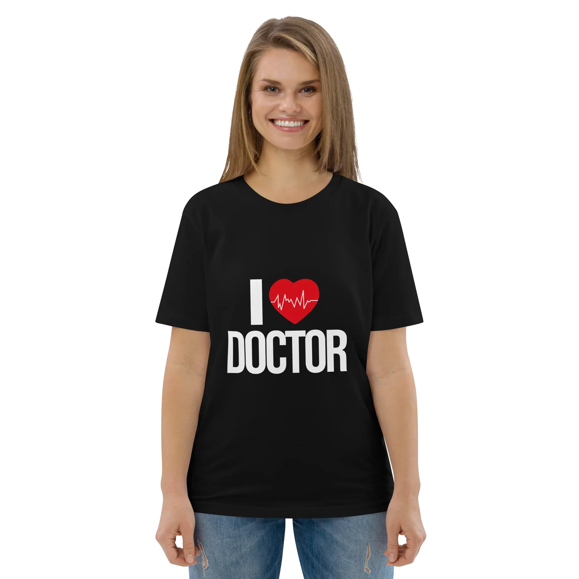 I LOVE DOCTOR unisex t-shirt - Printoo Shop - - Doctor, t-shirt, unisex, Unisex Organic Cotton T-Shirt | Stanley/Stella STTU169