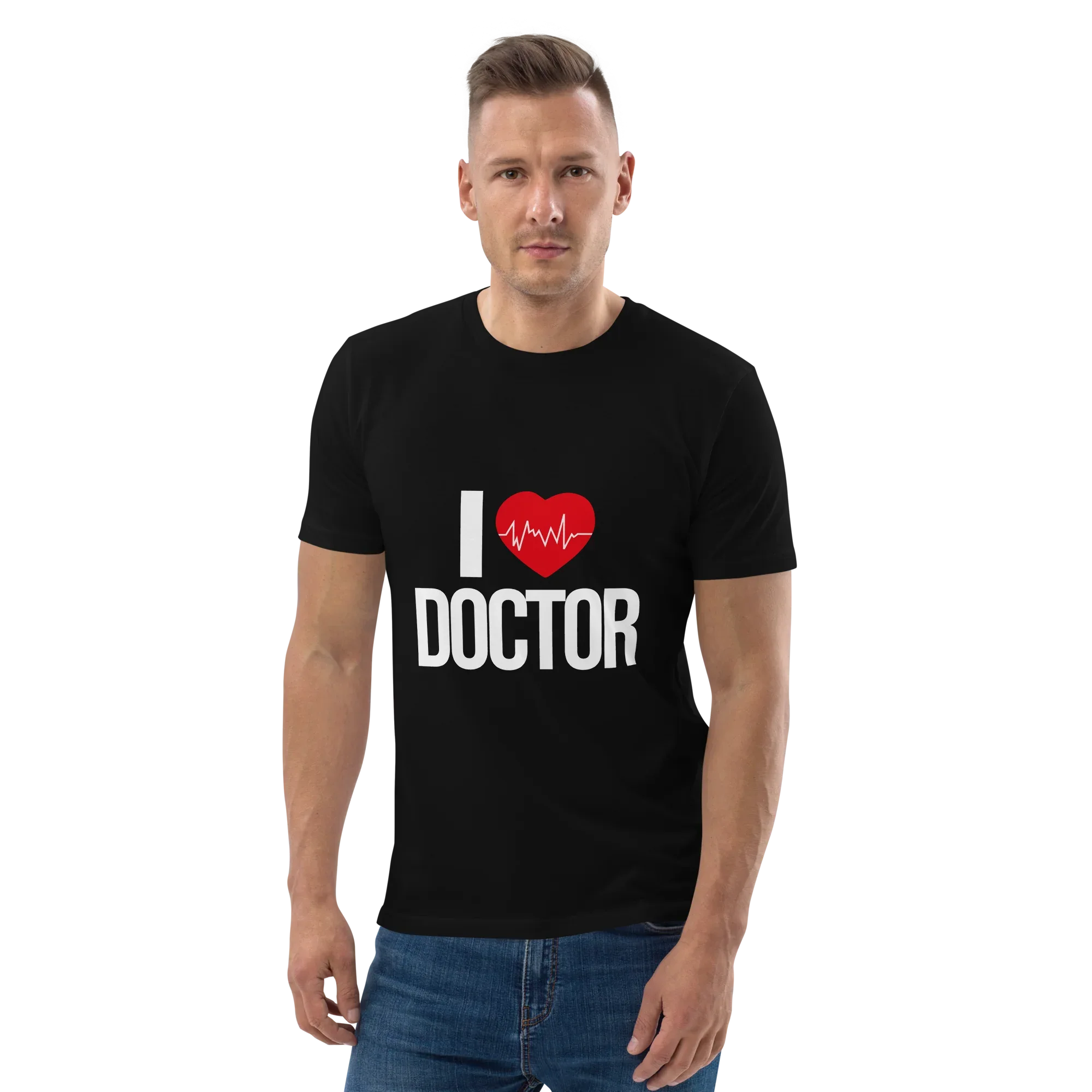 I LOVE DOCTOR unisex t-shirt - Printoo Shop - - Doctor, t-shirt, unisex, Unisex Organic Cotton T-Shirt | Stanley/Stella STTU169