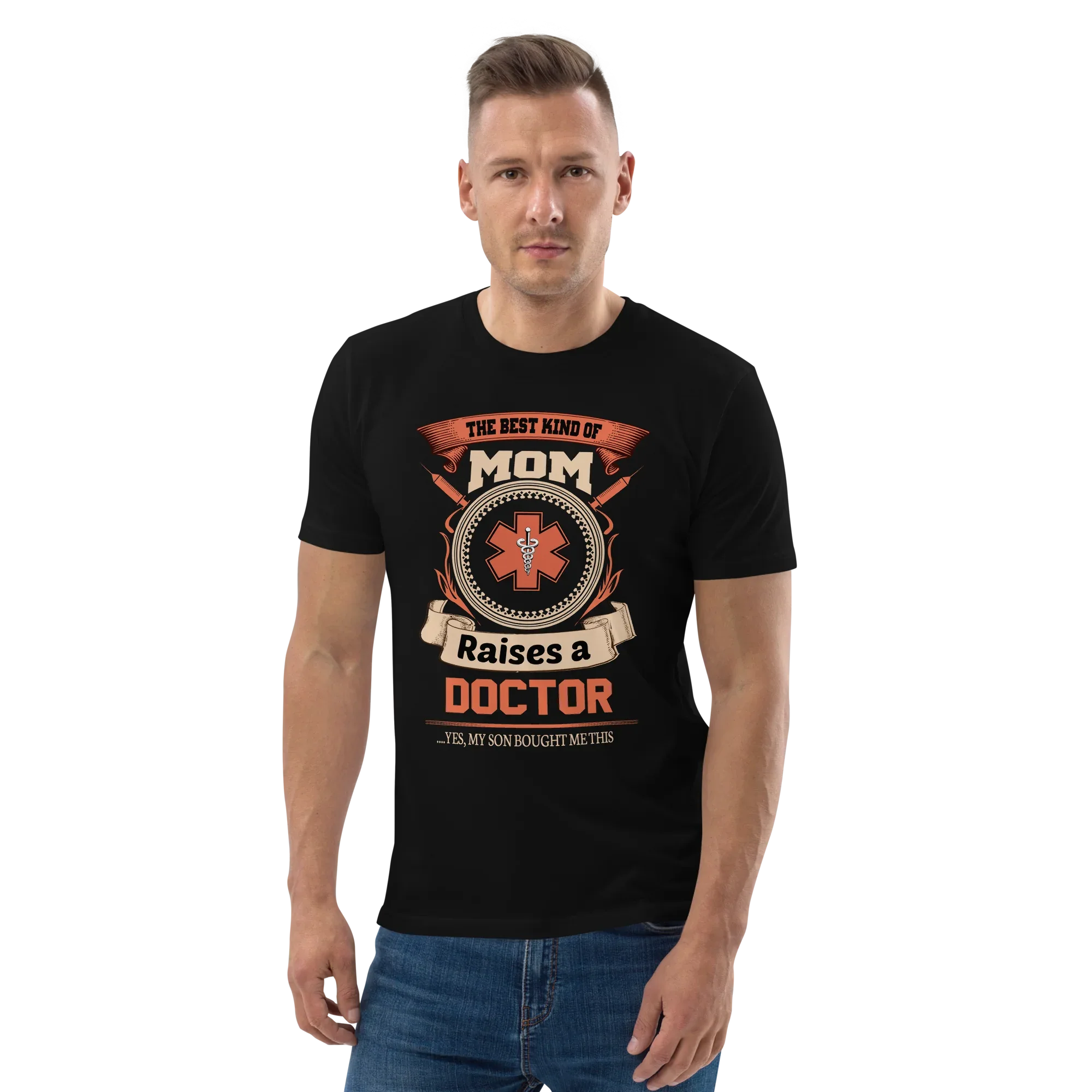 RAISES A DOCTOR unisex t-shirt - Printoo Shop - - Doctor, t-shirt, unisex, Unisex Organic Cotton T-Shirt | Stanley/Stella STTU169