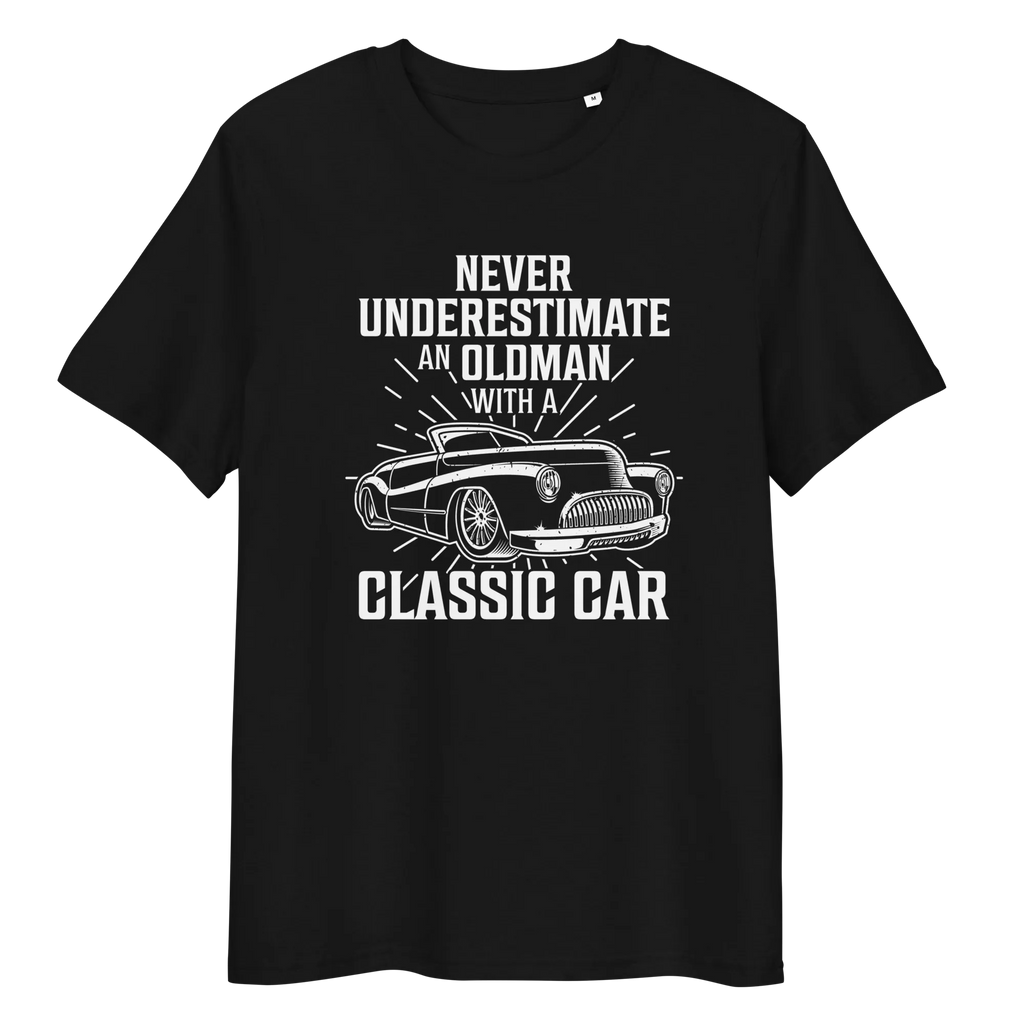 OLDMAN WITH A CLASSIC CAR unisex t-shirt - - - Printoo Shop