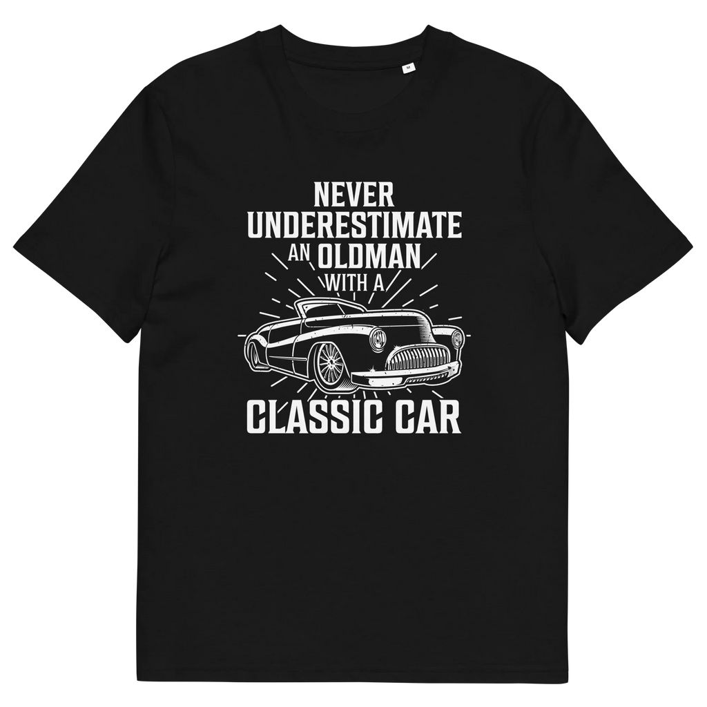 OLDMAN WITH A CLASSIC CAR unisex t-shirt - - - Printoo Shop