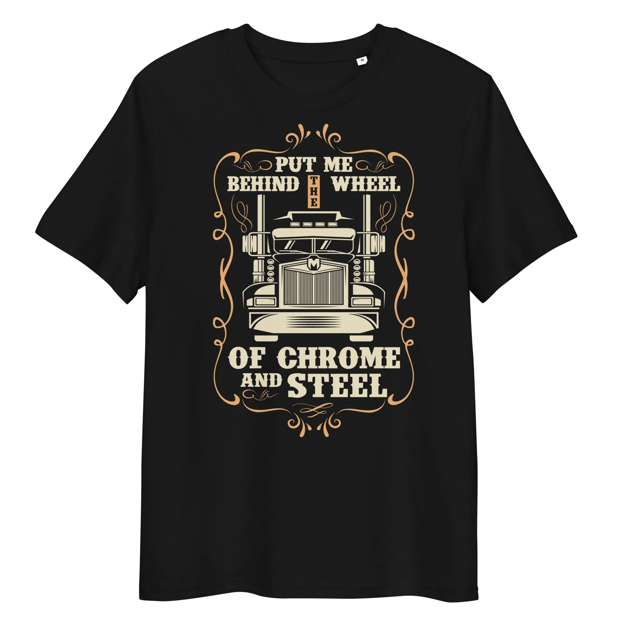 BEHIND THE WHEEL unisex t-shirt - Printoo Shop - - cars, t-shirt, unisex, Unisex Organic Cotton T-Shirt | Stanley/Stella STTU169