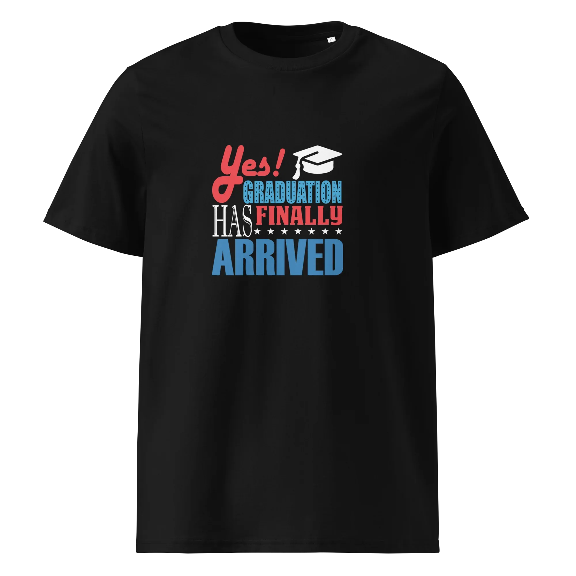 FINALLY GRADUATED unisex t-shirt - Printoo Shop - - graduation, t-shirt, unisex, Unisex Organic Cotton T-Shirt | Stanley/Stella STTU169