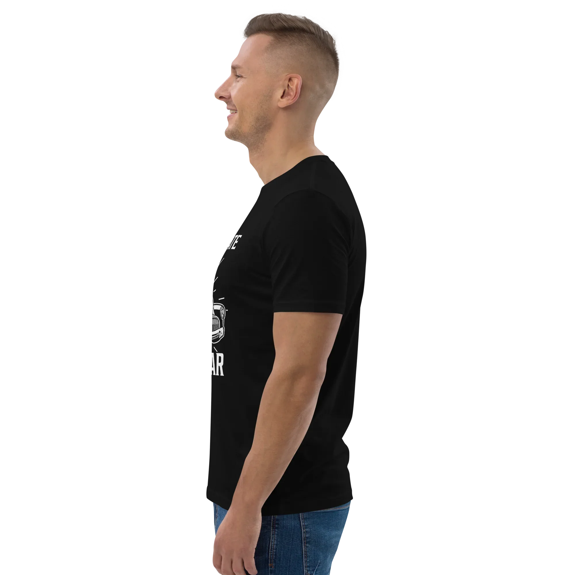 OLDMAN WITH A CLASSIC CAR unisex t-shirt - - - Printoo Shop