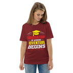 ADVENTURE BEGINS unisex t-shirt - - - Printoo Shop